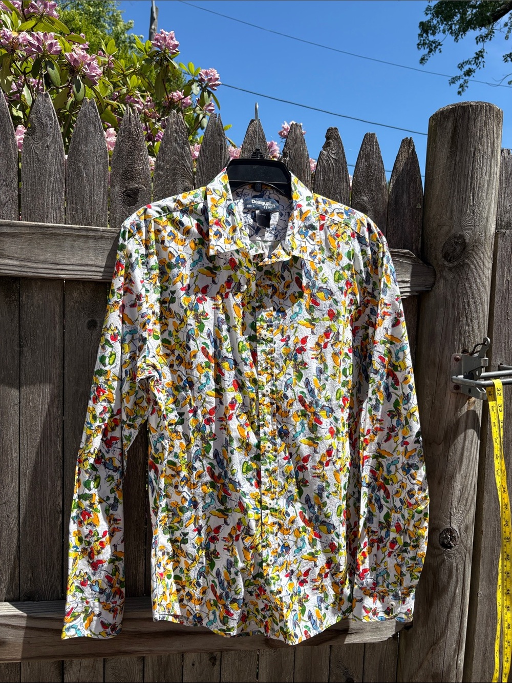 Desigual Man large cotton luxury shirt!! NWOT!
